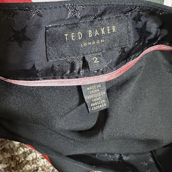 Ted Baker Redda Sahara Faux-Wrap Skirt Lined Zip Size 2 US 6 Holiday Christmas - Picture 13 of 16